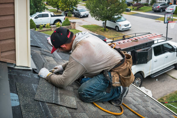 Professional Roofing technician working in Napa, CA